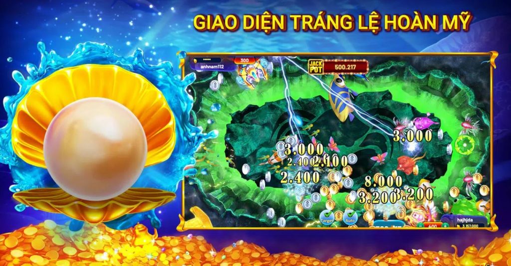 Giao diện đồ hoạ game bắn cá đại gia